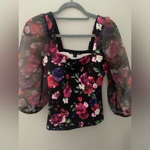 Boston Proper Floral Blouse